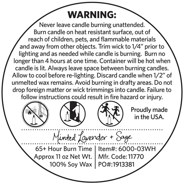 3.25" x 4.25" x 3.25" scented candle... from ASI 66887 PCNA / Leed’s