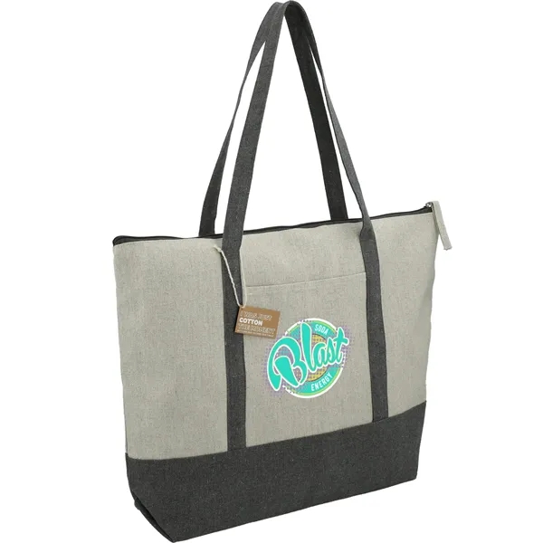10 oz. recycled cotton tote bag with zipper closure and handles.... from ASI 66887 PCNA / Leeds