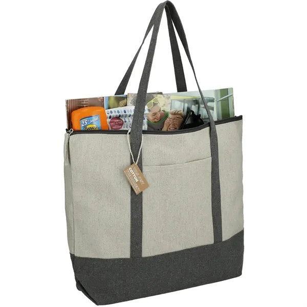 10 oz. recycled cotton tote bag with zipper closure and handles.... from ASI 66887 PCNA / Leeds