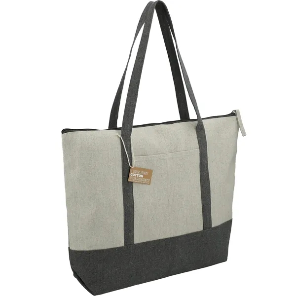 10 oz. recycled cotton tote bag with zipper closure and handles.... from ASI 66887 PCNA / Leeds