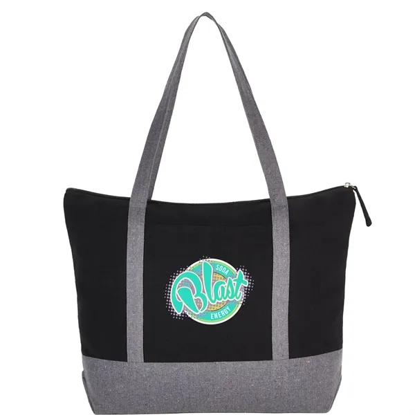 10 oz. recycled cotton tote bag with zipper closure and handles.... from ASI 66887 PCNA / Leeds