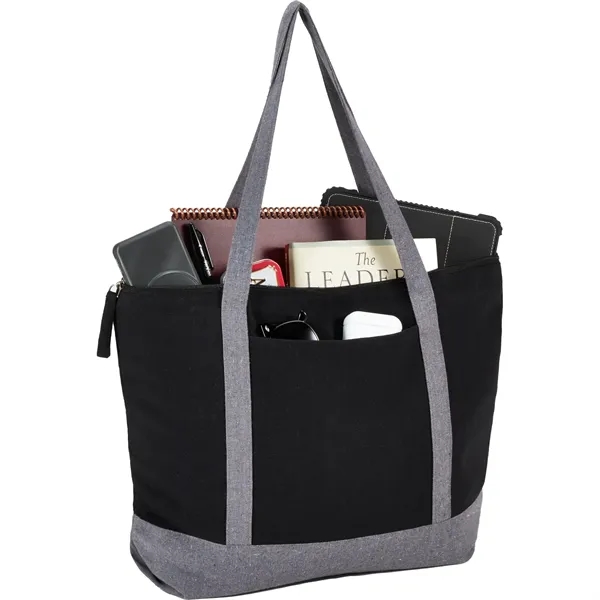 10 oz. recycled cotton tote bag with zipper closure and handles.... from ASI 66887 PCNA / Leeds