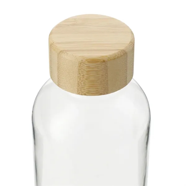 22 oz. single wall recycled PET plastic sports bottle with bamboo... from ASI 66887 PCNA / Bullet
