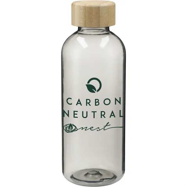 22 oz. single wall recycled PET plastic sports bottle with bamboo... from ASI 66887 PCNA / Bullet