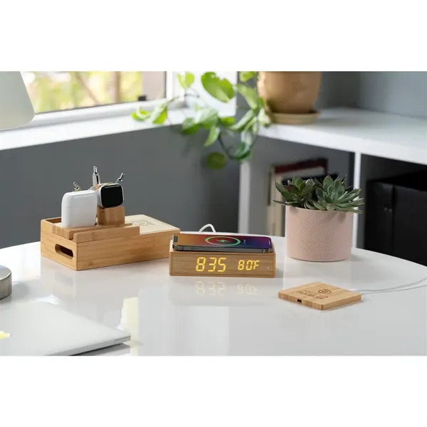 Bamboo wireless charging pad with dual outputs.... from ASI 66887 PCNA / Leeds
