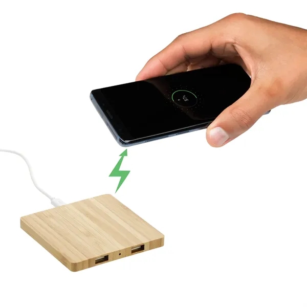 Bamboo wireless charging pad with dual outputs.... from ASI 66887 PCNA / Leeds