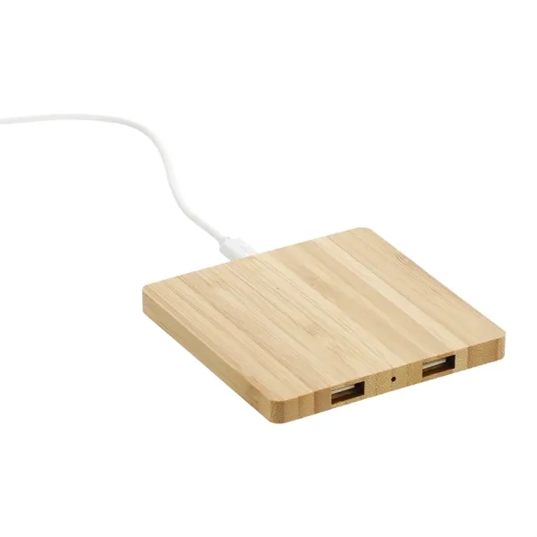 Bamboo wireless charging pad with dual outputs.... from ASI 66887 PCNA / Leeds
