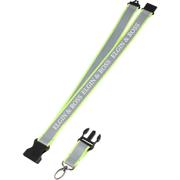 21" x 1" reflective polyester lanyard with breakaway neck clip and... from ASI 66887 PCNA / Bullet