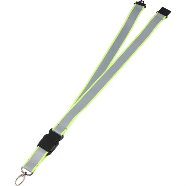 21" x 1" reflective polyester lanyard with breakaway neck clip and... from ASI 66887 PCNA / Bullet