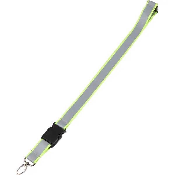 21" x 1" reflective polyester lanyard with breakaway neck clip and... from ASI 66887 PCNA / Bullet