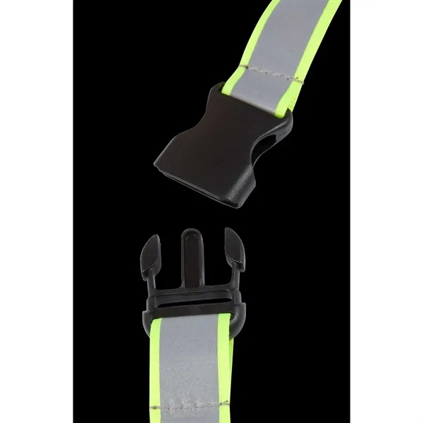 21" x 1" reflective polyester lanyard with breakaway neck clip and... from ASI 66887 PCNA / Bullet