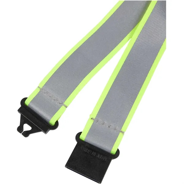 21" x 1" reflective polyester lanyard with breakaway neck clip and... from ASI 66887 PCNA / Bullet