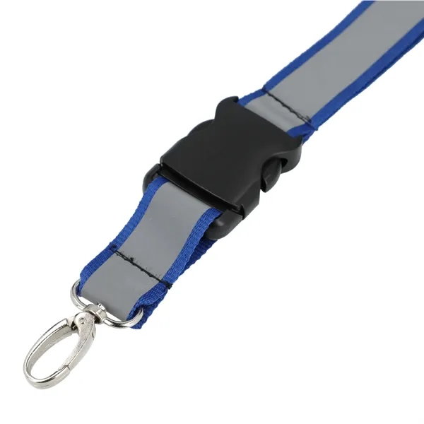 21" x 1" reflective polyester lanyard with breakaway neck clip and... from ASI 66887 PCNA / Bullet