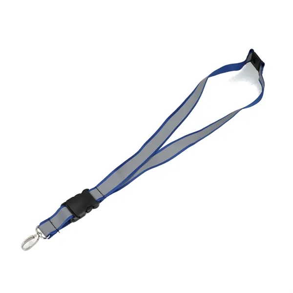 21" x 1" reflective polyester lanyard with breakaway neck clip and... from ASI 66887 PCNA / Bullet