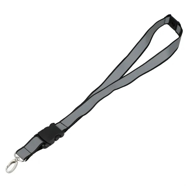 21" x 1" reflective polyester lanyard with breakaway neck clip and... from ASI 66887 PCNA / Bullet