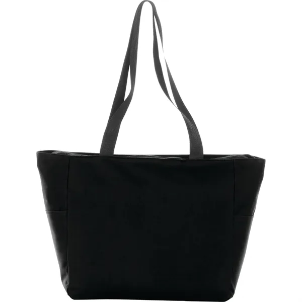 Poly-canvas convention tote bag with zippered main compartment, dual side pockets... from ASI 66887 PCNA / Bullet