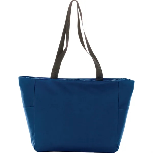 Poly-canvas convention tote bag with zippered main compartment, dual side pockets... from ASI 66887 PCNA / Bullet