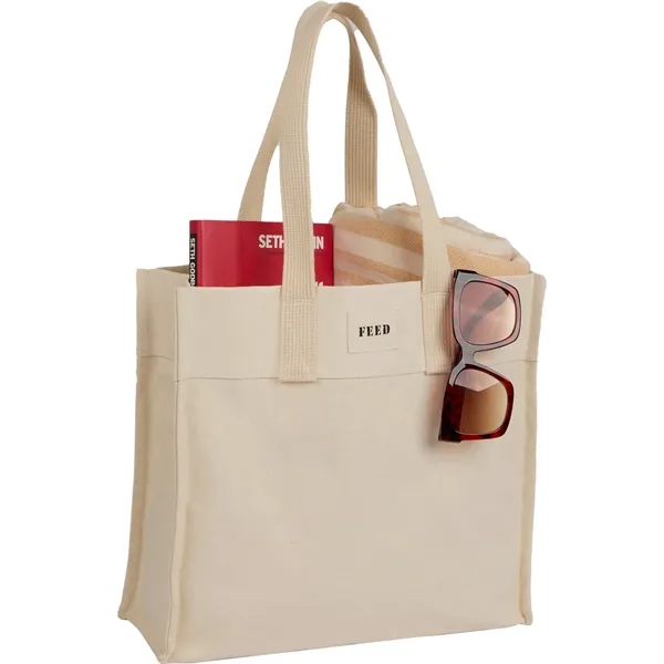 Organic cotton market tote bag; 16oz. 100% GOTS certified organic cotton... from ASI 66887 PCNA / Leeds