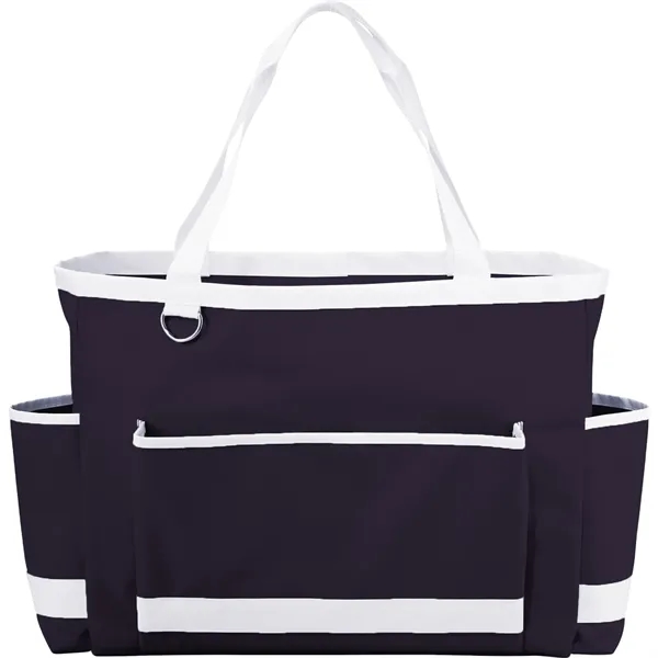 4.5" x 12.5" x 17" poly-canvas tote bag with 10.5" handle... from ASI 66887 PCNA / Leeds