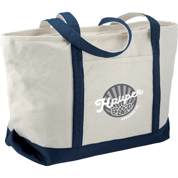 18 oz. cotton canvas boat tote bag with zippered main compartment... from ASI 66887 PCNA / Leeds