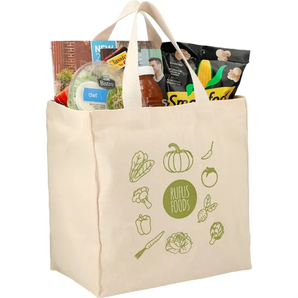 8" x 12.5" x 13" cotton canvas grocery tote bag.... from ASI 66887 PCNA / Leeds