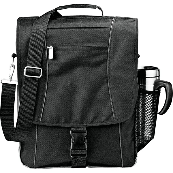 Vertical briefcase with large zippered compartment for a 15" laptop.... from ASI 66887 PCNA / Leeds