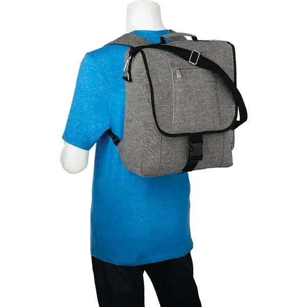 Vertical briefcase with large zippered compartment for a 15" laptop.... from ASI 66887 PCNA / Leeds