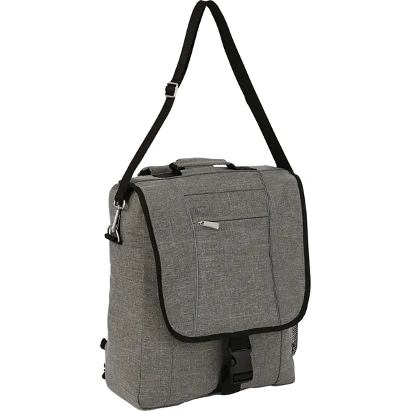 Vertical briefcase with large zippered compartment for a 15" laptop.... from ASI 66887 PCNA / Leeds