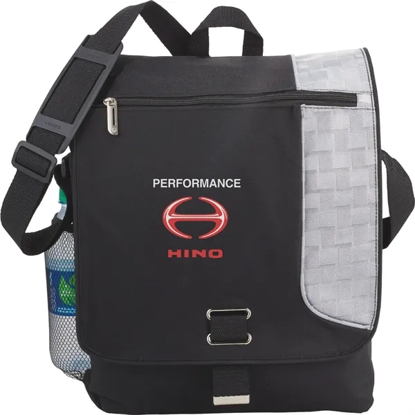 Vertical-style messenger bag with room for a 15" laptop.... from ASI 66887 PCNA / Leeds