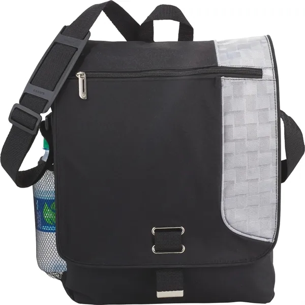 Vertical-style messenger bag with room for a 15" laptop.... from ASI 66887 PCNA / Leeds