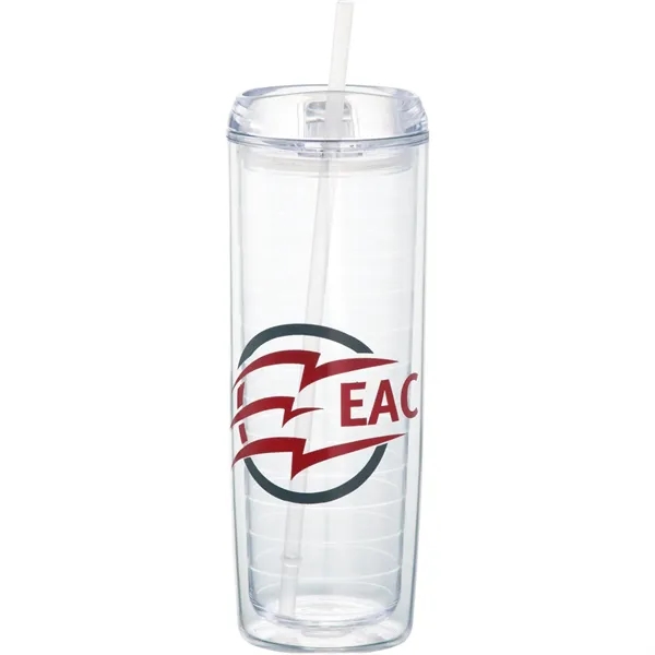 24 oz. double wall acrylic tumbler with lid and straw.... from ASI 66887 PCNA / Leeds