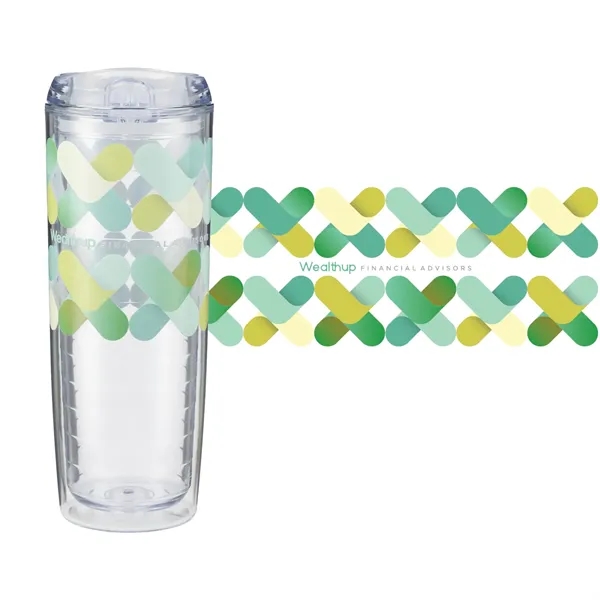 24 oz. double wall acrylic tumbler with lid and straw.... from ASI 66887 PCNA / Leeds