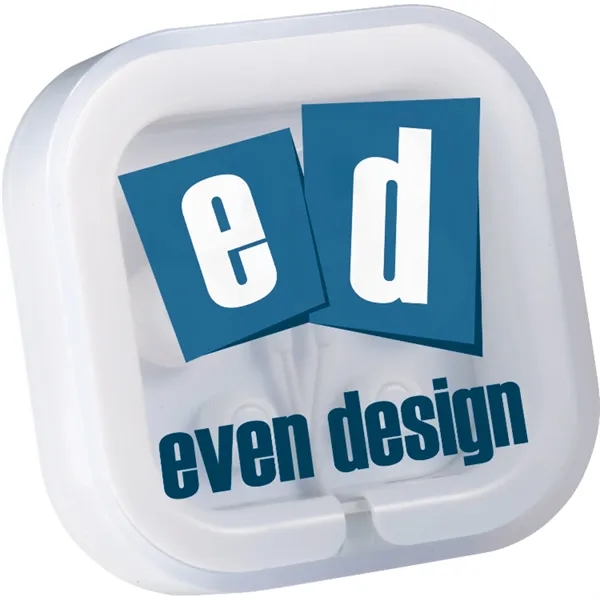 Earbuds with plastic case, three interchangeable soft rubber earbud covers, standard... from ASI 66887 PCNA / Bullet