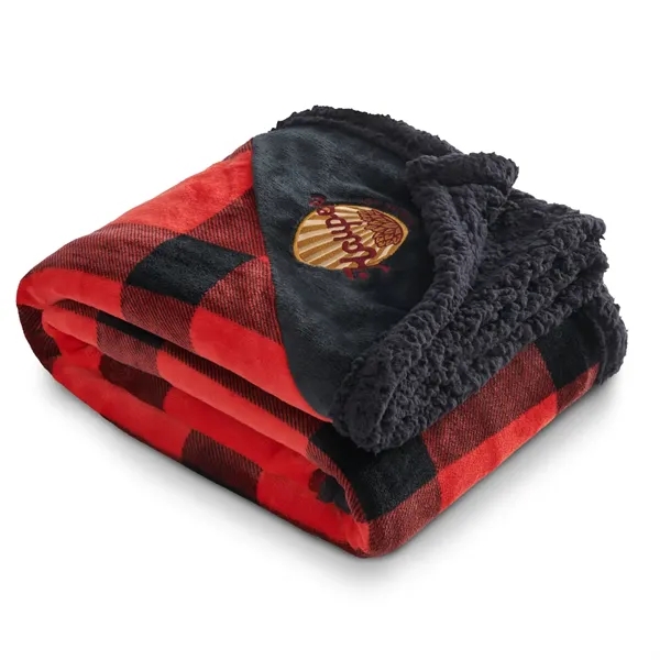 50" x 60" blanket with a buffalo plaid pattern... from ASI 66887 PCNA / Leeds