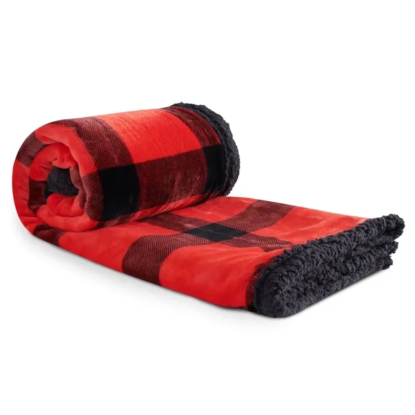 50" x 60" blanket with a buffalo plaid pattern... from ASI 66887 PCNA / Leeds