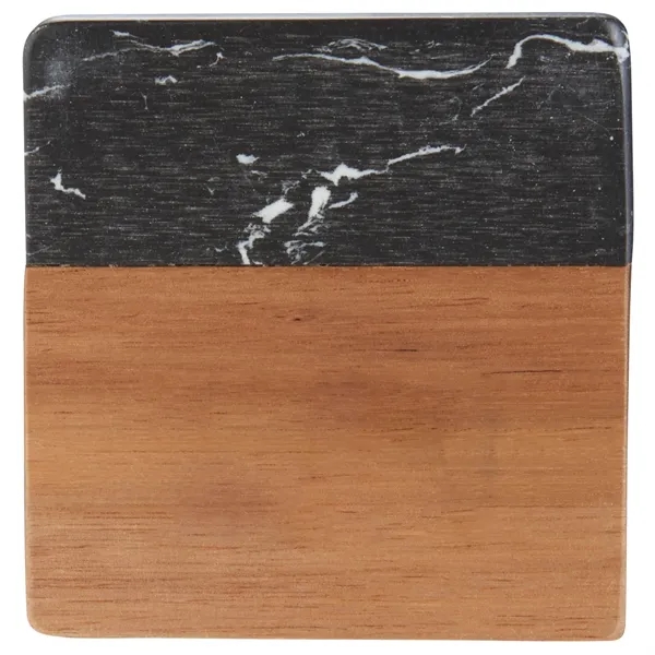 Set of black marble and wooden coasters.... from ASI 66887 PCNA / Leeds