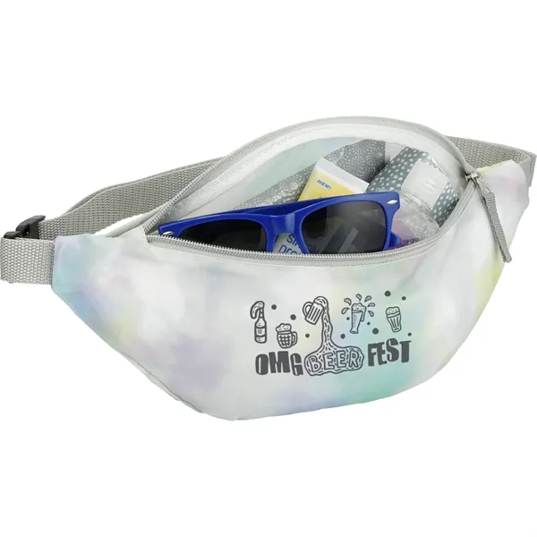 5.5" x 14" tie-dye fanny pack with zippered main compartment and... from ASI 66887 PCNA / Leed’s