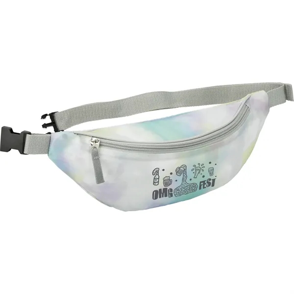 5.5" x 14" tie-dye fanny pack with zippered main compartment and... from ASI 66887 PCNA / Leed’s