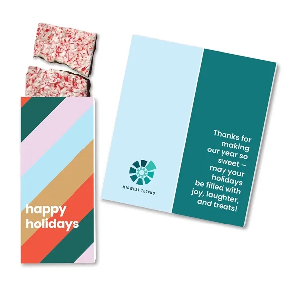 Fully customizable greeting card and gourmet peppermint bark all in one!... from ASI 68680 Maple Ridge Farms Inc / Sweeter Cards