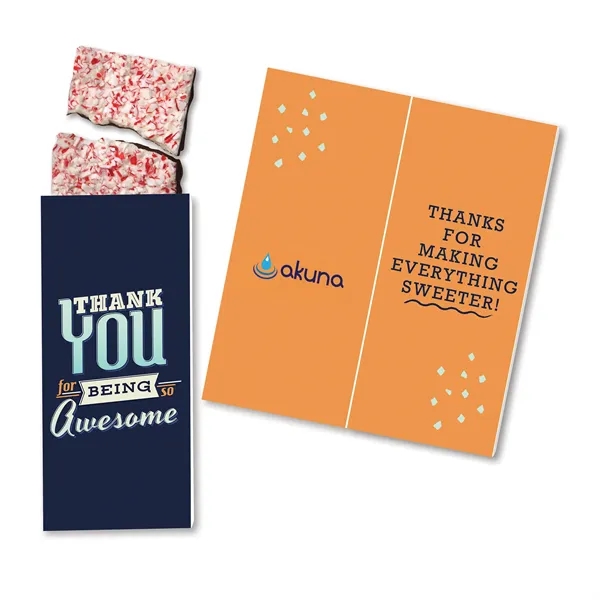 Fully customizable greeting card and gourmet peppermint bark all in one!... from ASI 68680 Maple Ridge Farms Inc / Sweeter Cards