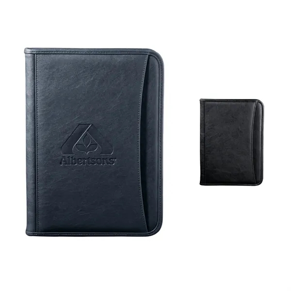 Zippered padfolio with interior organizer with gusseted file pocket, calculator pocket,... from ASI 66887 PCNA / Leeds
