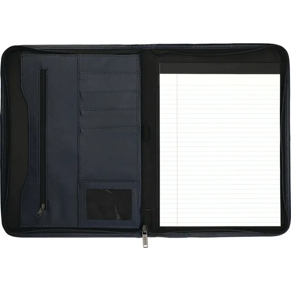 Zippered padfolio with interior organizer with gusseted file pocket, calculator pocket,... from ASI 66887 PCNA / Leeds