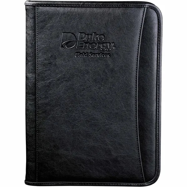 Zippered padfolio with interior organizer with gusseted file pocket, calculator pocket,... from ASI 66887 PCNA / Leeds