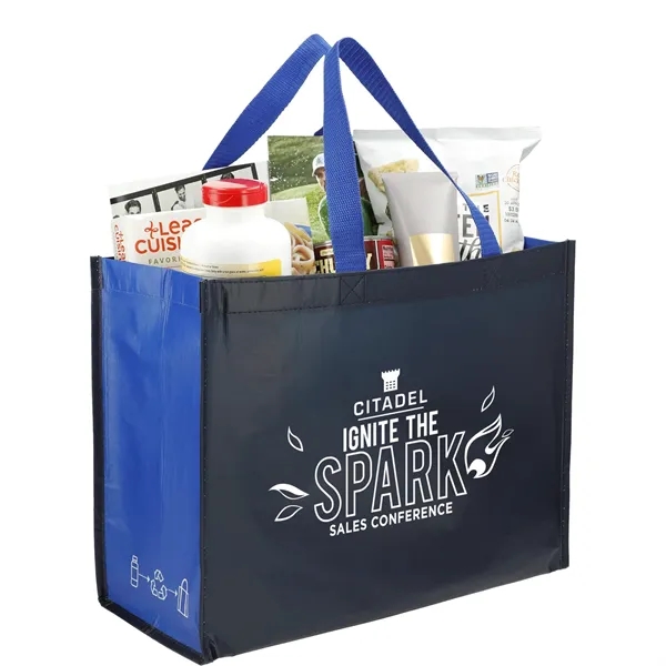 7" x 13" x 17" laminated matte non-woven shopping tote bag.... from ASI 66887 PCNA / Bullet
