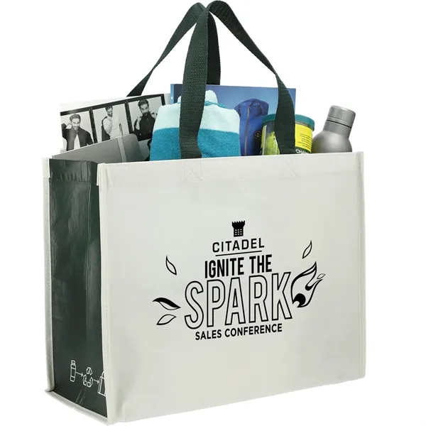 7" x 13" x 17" laminated matte non-woven shopping tote bag.... from ASI 66887 PCNA / Bullet