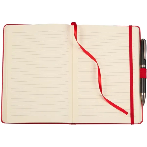 5.5" x 8.5" FSC® Recycled Ribbed Bound Journal... from ASI 66887 PCNA / Leeds