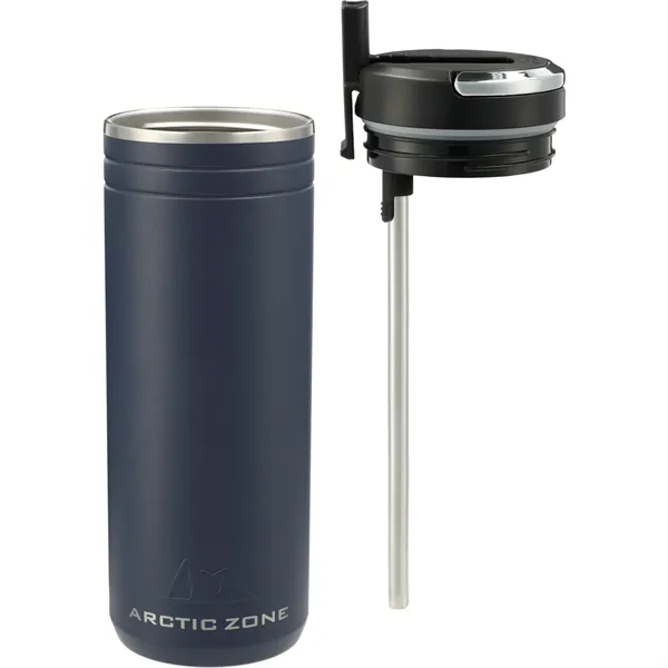 24 oz. double wall stainless steel tumbler with screw-on lid with... from ASI 66887 PCNA / Leed’s