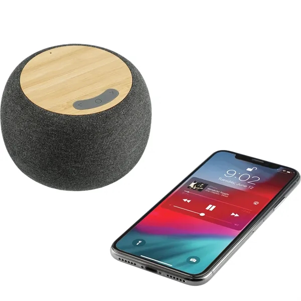 3-watt bamboo speaker with 5-watt wireless charging pad.... from ASI 66887 PCNA / Leeds