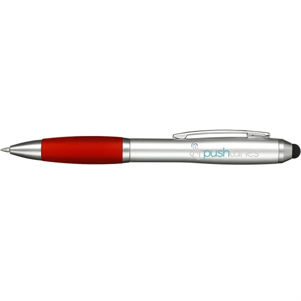 Twist action ballpoint pen with grip, rubber stylus and black ink.... from ASI 66887 PCNA / Bullet