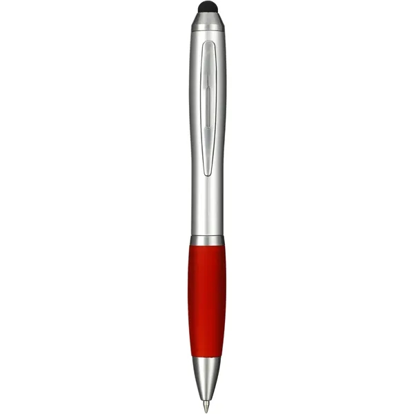 Twist action ballpoint pen with grip, rubber stylus and black ink.... from ASI 66887 PCNA / Bullet